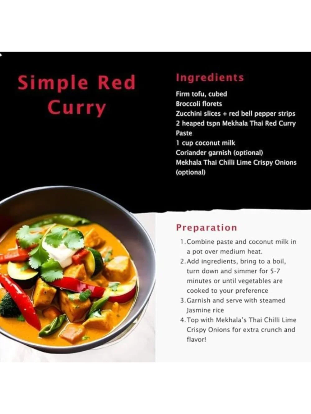 Organic Thai Red Curry Paste - Vegan, Gluten-Free, No Added Sugar, Versatile